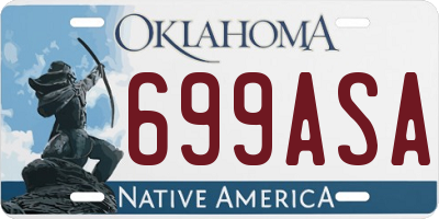 OK license plate 699ASA
