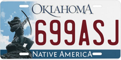 OK license plate 699ASJ