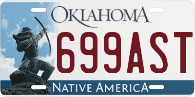 OK license plate 699AST