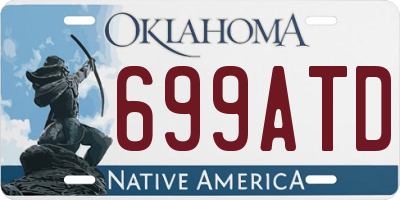 OK license plate 699ATD