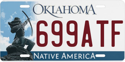 OK license plate 699ATF