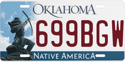 OK license plate 699BGW