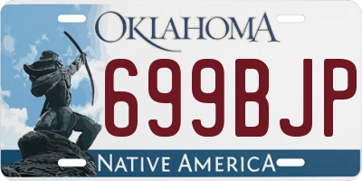 OK license plate 699BJP