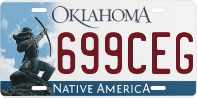 OK license plate 699CEG