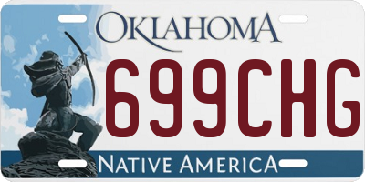 OK license plate 699CHG