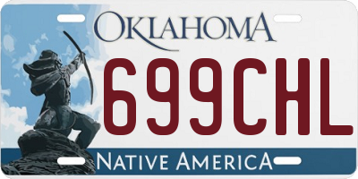 OK license plate 699CHL