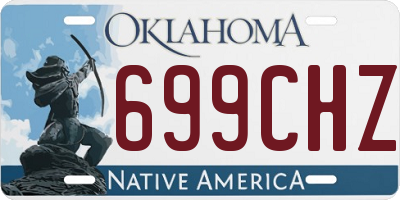 OK license plate 699CHZ