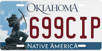 OK license plate 699CIP