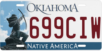 OK license plate 699CIW