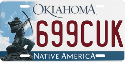 OK license plate 699CUK