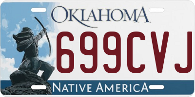 OK license plate 699CVJ