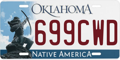 OK license plate 699CWD