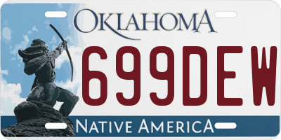 OK license plate 699DEW