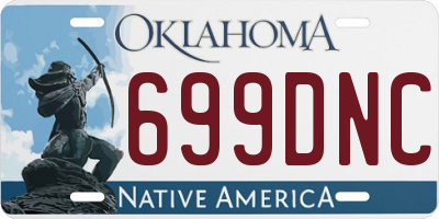 OK license plate 699DNC