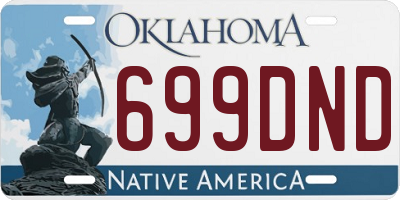 OK license plate 699DND