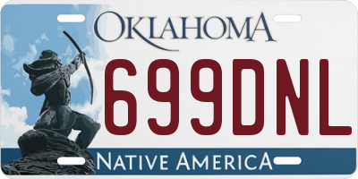 OK license plate 699DNL