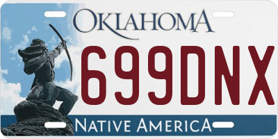 OK license plate 699DNX