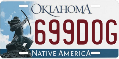 OK license plate 699DOG