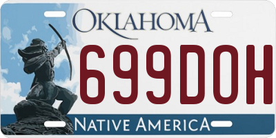 OK license plate 699DOH