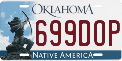 OK license plate 699DOP