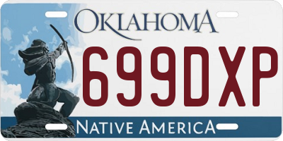 OK license plate 699DXP