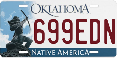 OK license plate 699EDN