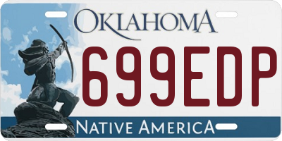 OK license plate 699EDP