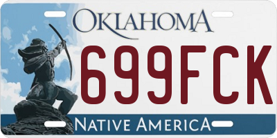 OK license plate 699FCK