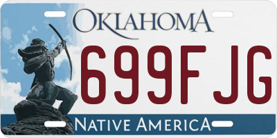 OK license plate 699FJG