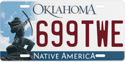 OK license plate 699TWE