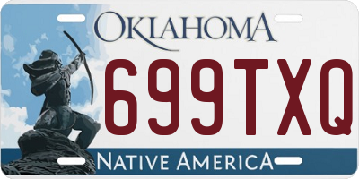 OK license plate 699TXQ