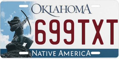 OK license plate 699TXT