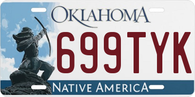 OK license plate 699TYK
