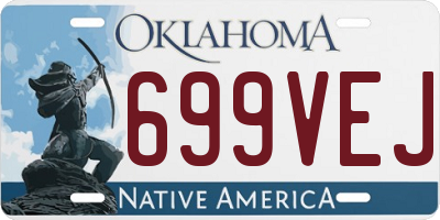 OK license plate 699VEJ