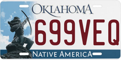 OK license plate 699VEQ