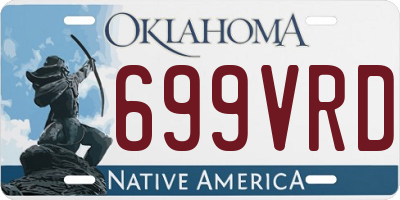 OK license plate 699VRD