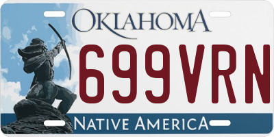 OK license plate 699VRN