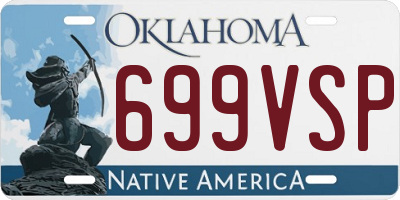 OK license plate 699VSP