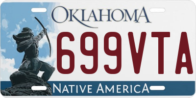 OK license plate 699VTA