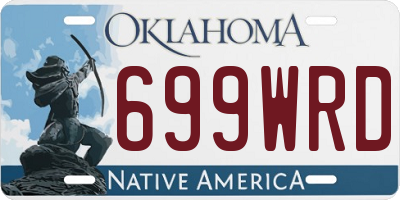 OK license plate 699WRD