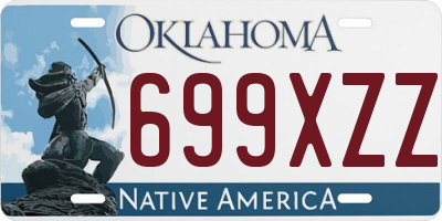 OK license plate 699XZZ