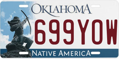 OK license plate 699YOW