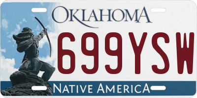 OK license plate 699YSW