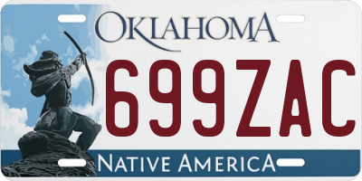 OK license plate 699ZAC