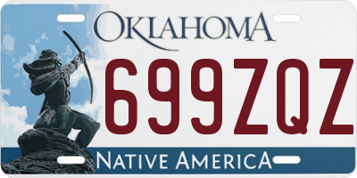 OK license plate 699ZQZ