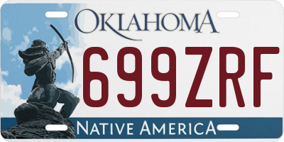 OK license plate 699ZRF