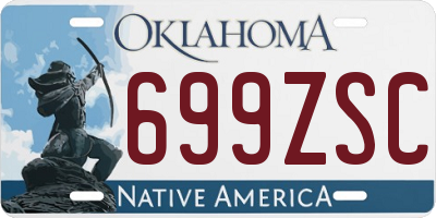 OK license plate 699ZSC