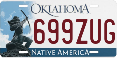 OK license plate 699ZUG