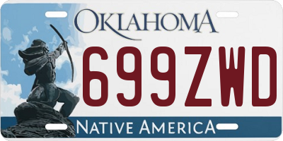 OK license plate 699ZWD