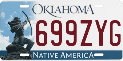 OK license plate 699ZYG